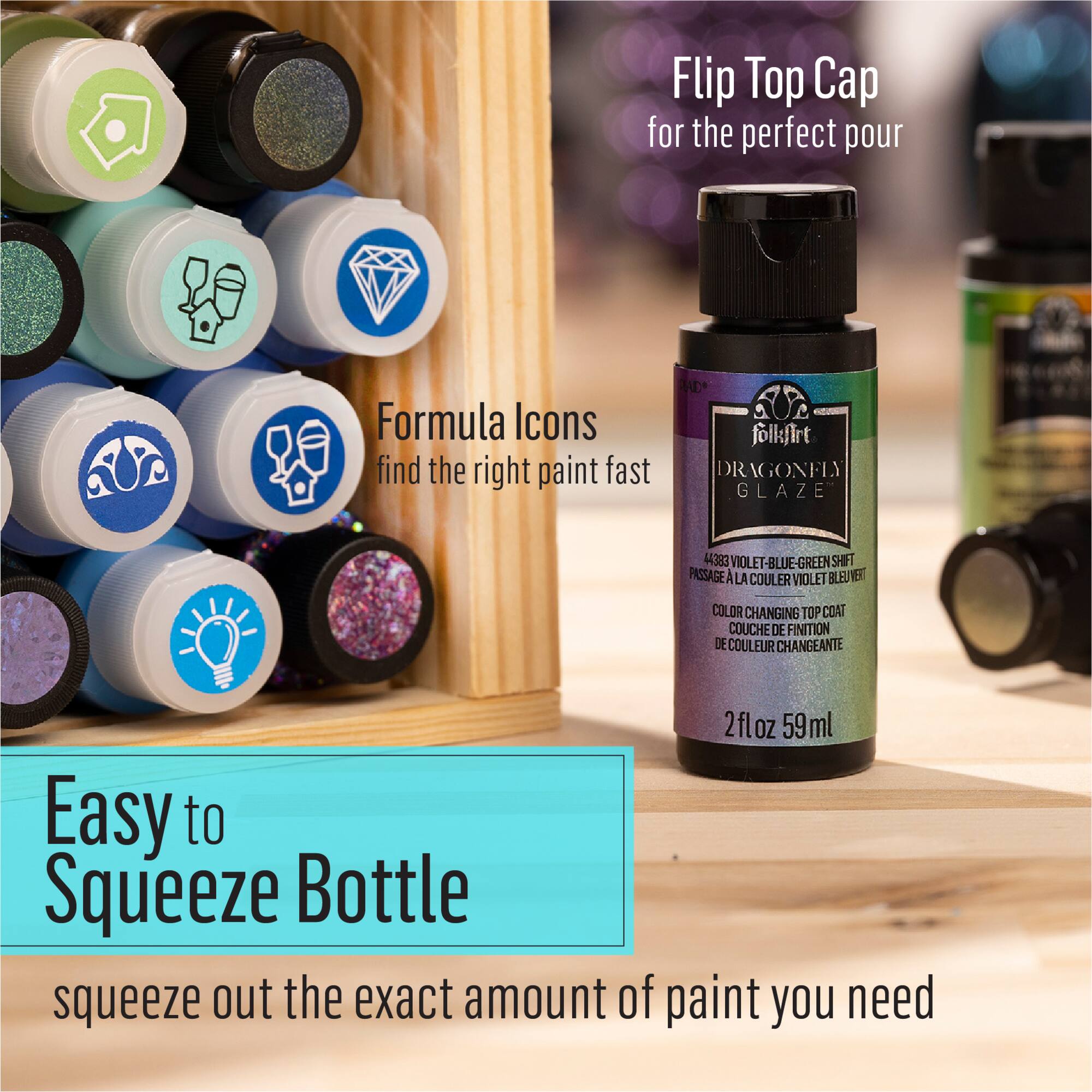 FolkArt® DragonFly Glaze Iridescent Acrylic Paint Set